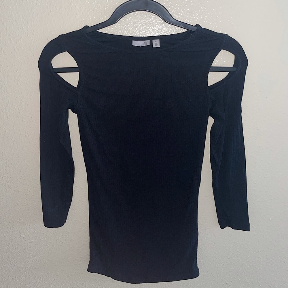 BP Black Ribbed Top Size XS
